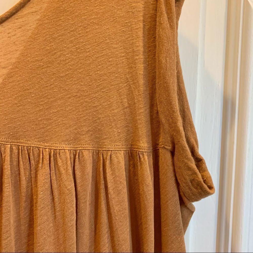 Free People Rust Colored Boho‎ Ruffled Top XS - Picture 11 of 12